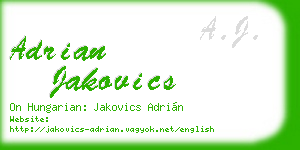 adrian jakovics business card